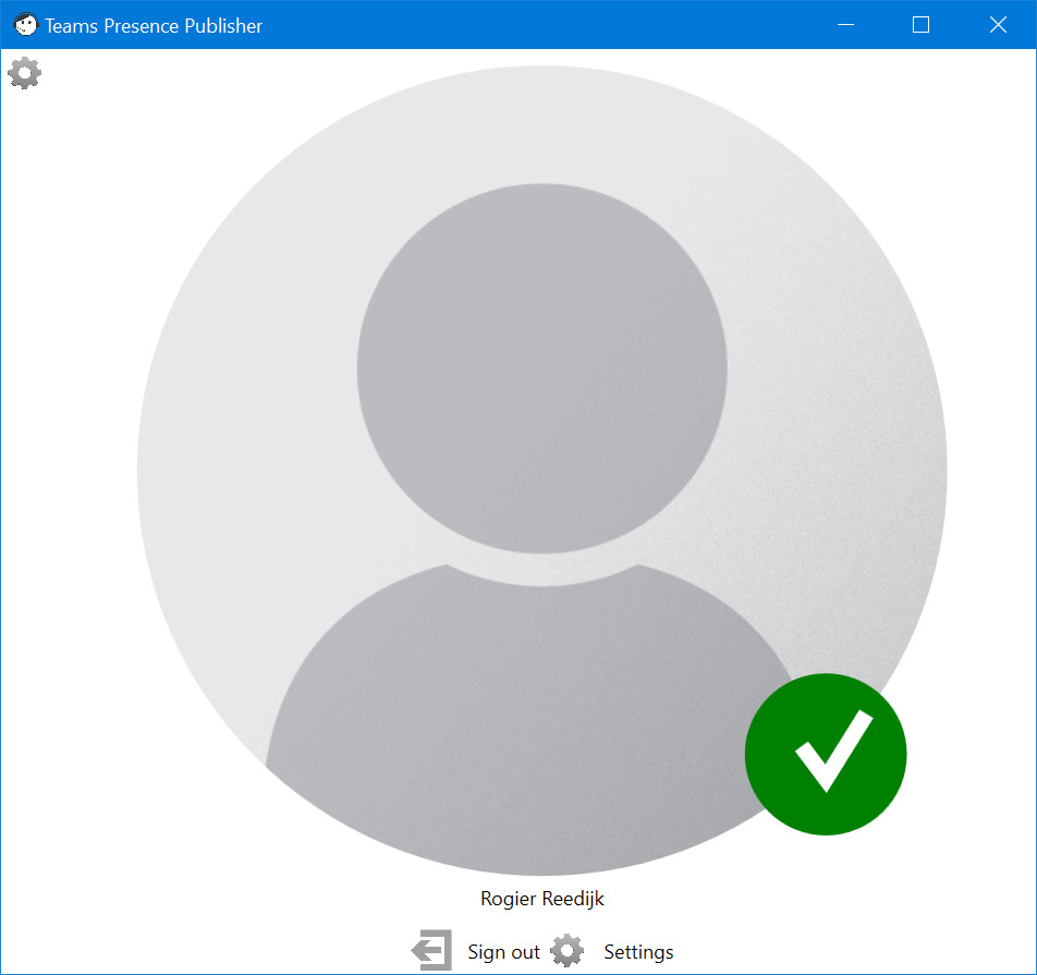 Microsoft Teams Presence Publisher screenshot