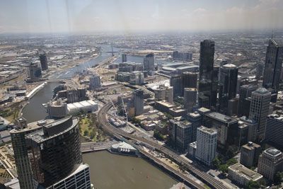 Uitzicht Melbourne vanaf Eurekatoren