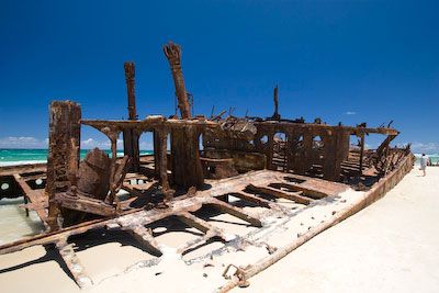 Maheno Wreck op Fraser Island