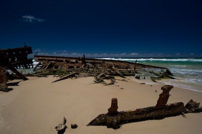 Maheno Wreck op Fraser Island