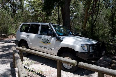 Onze Toyota Land Cruiser op Fraser Island