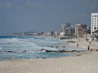 Het strand van Cancun