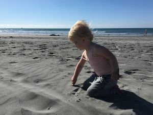 Fabienne op Carters Beach