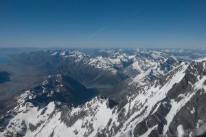 Great divide en Tasman Glacier