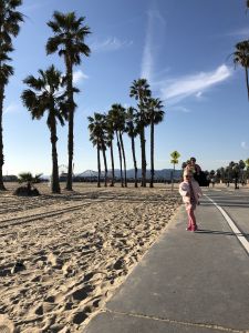 Wandel/fietspad Santa Monica beach