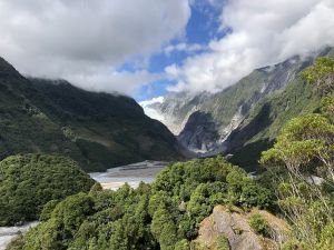 Franz Josef Glacier vanaf Sentinel Rock