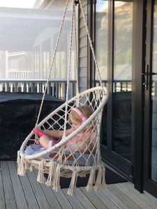 Veranda van onze AirBNB in Cardrona