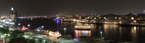 Uitzicht vanuit hotel op Dubai Creek